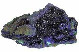 Sparkling Azurite Crystals with Malachite - Laos #170030-2